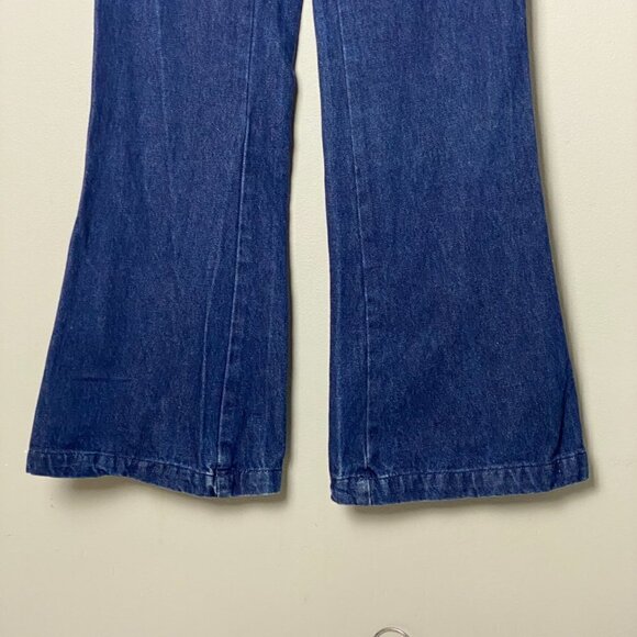 VINTAGE Stone Denim High Waisted Flared Leg Cargo Jeans - Picture 6 of 12